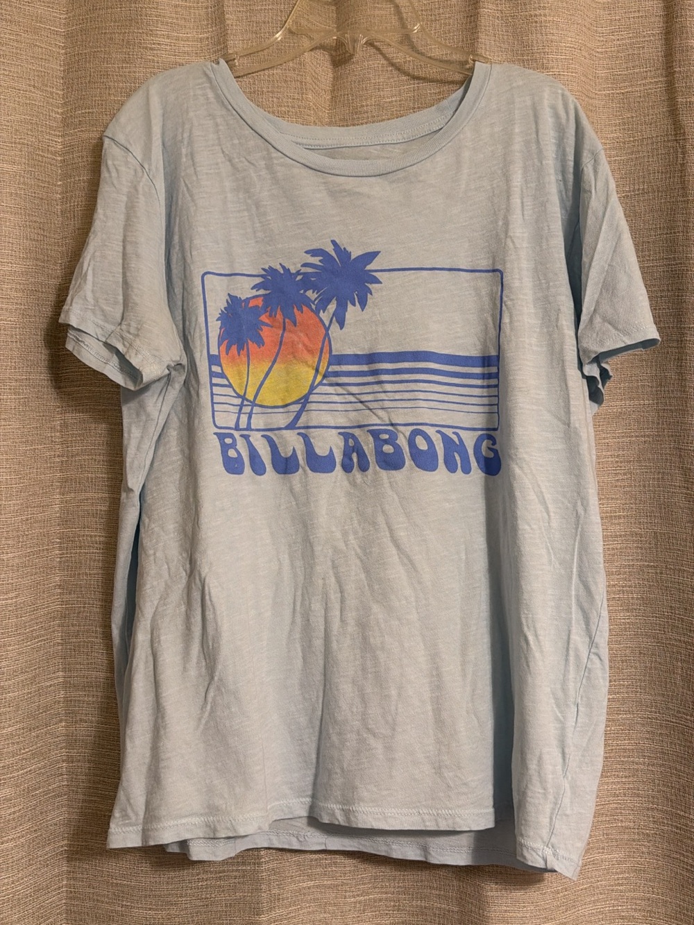Billabong Light Blue Sunset Palm Graphic Tee
